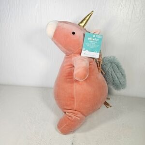 Pillowfort Weighted Pink With Soft Blue Wings Pegasus With Tags. Sensory Comfort